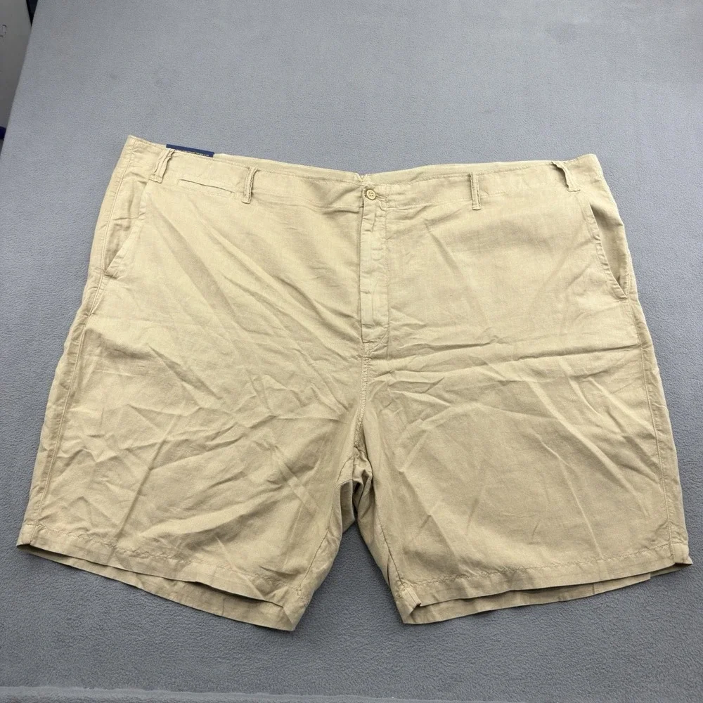 Polo Ralph Lauren Linen Blend Shorts Mens 56B RL Naval Tailors Khaki Brown 9